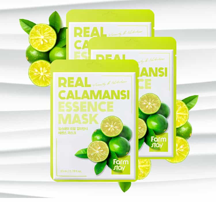 Farmstay Real Calamansi Essence Mask — skincare coreano Sakura