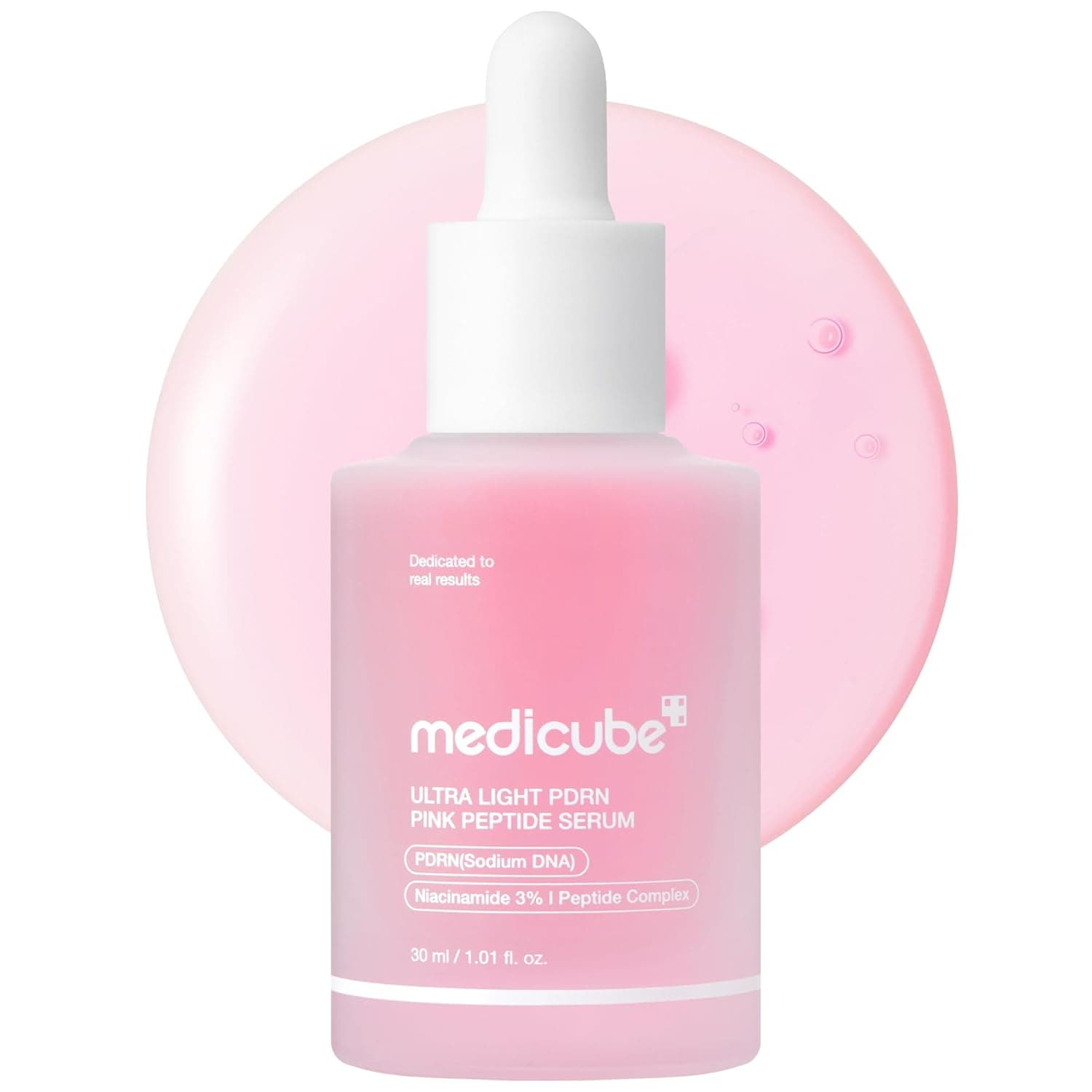 Medicube PDRN Pink Peptide Serum con ADN de Salmón, Sérum Hidratante Ultraligero con Ácido Hialurónico